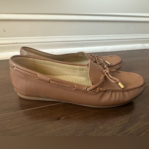 Michael Kors Sutton Brown Leather Loafers Sz 8.5 - Picture 5 of 12